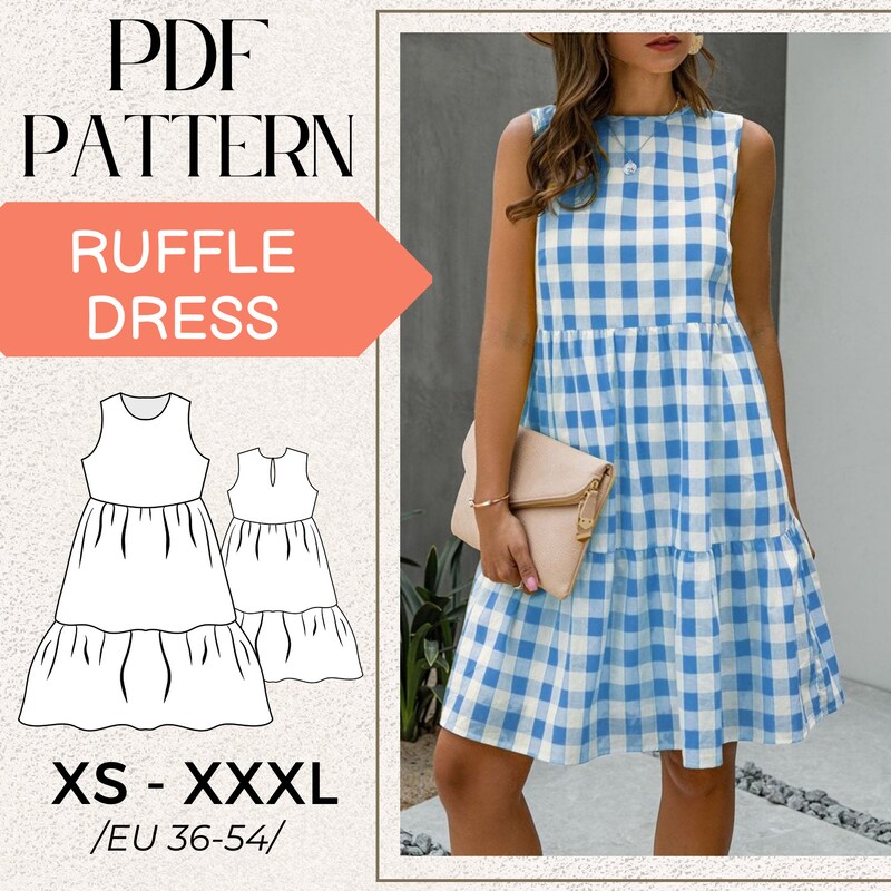 Ruffle Dress - Etsy