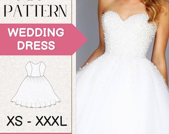 Mini Dress Pattern | Comfy Dress | Dress Sewing Pattern | Women Sewing Pattern | Prom Dress Pattern | Women Wedding Prom Sewing Pattern
