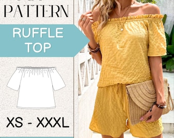Off Shoulder Top Pattern | Beginner Sewing Pattern | Top Pattern | Women's Top Pattern | PDF Sewing Pattern | Corset Pattern PDF for Women