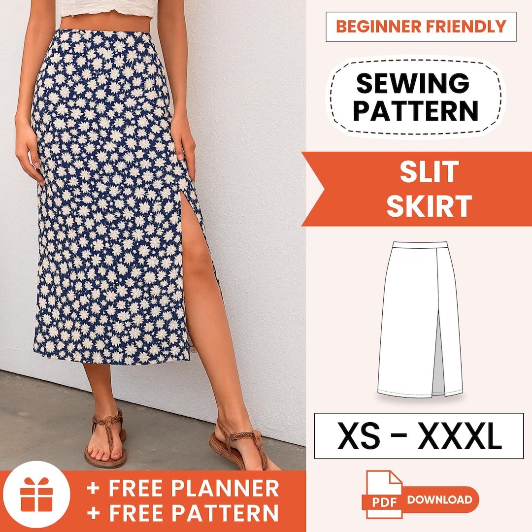 Patron de couture jupe fendue Patron Femme Patron de jupe