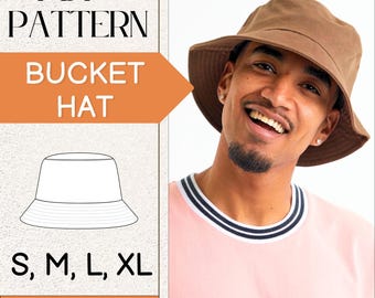 Bucket Hat Sewing Pattern for Men | Summer Hat Sewing pattern | Men Patterns | Easy Bucket Hat Pattern | Beginner Sewing Patterns