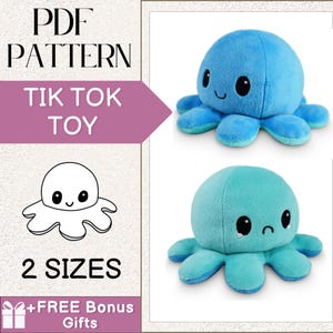 PATTERN Sewing Toy | TikTok Reversible Octopus Toy | Toddler Sewing Pattern | PDF Sewing Pattern | Easy Sewing Pattern