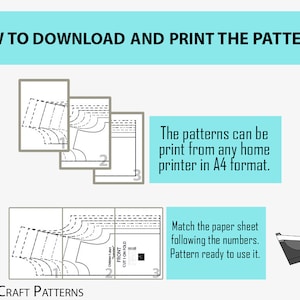 PATTERN Sewing Short Pajama Set, Short Satin Pajama Pdf, Two Pieces Pajama Sewing Pattern, Size 4-24, PDF Download, Beginner Pattern image 6