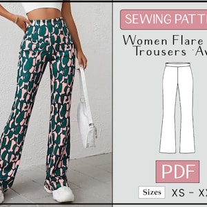 PATTERNS Sewing Women Flare Leggings Pattern Sport Flare - Etsy