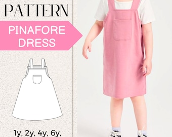 PATTERN Baby Pinafore Dress | Baby Dress Pattern | PDF Sewing Pattern | Easy Sewing Pattern | Baby Sewing Pattern | Girl Sewing Pattern