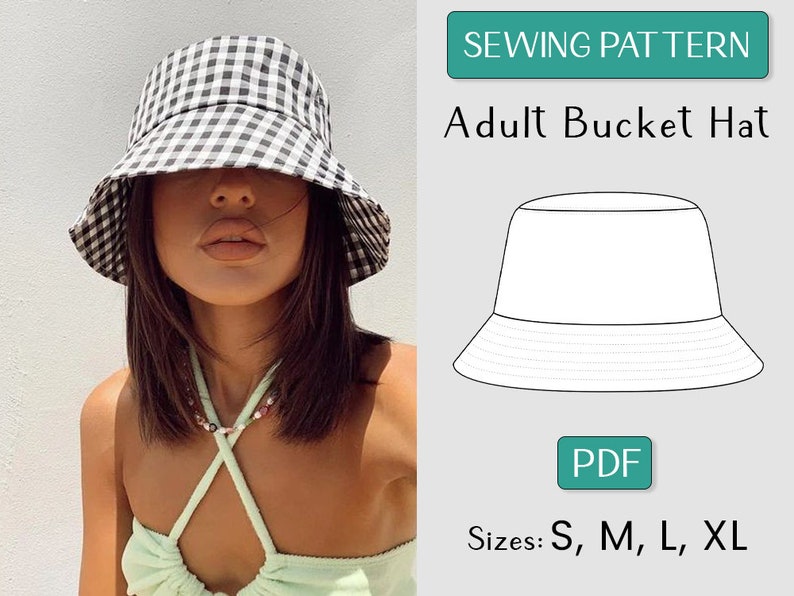 SEWING Pattern Bucket Hat PDF Summer Hat Sewing Pattern 4 Etsy