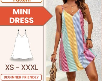 Summer Mini Dress Pattern | Dress Sewing Pattern | Women Dress Pattern | Dress Pattern | Womens Dress | Sewing Patterns for Women