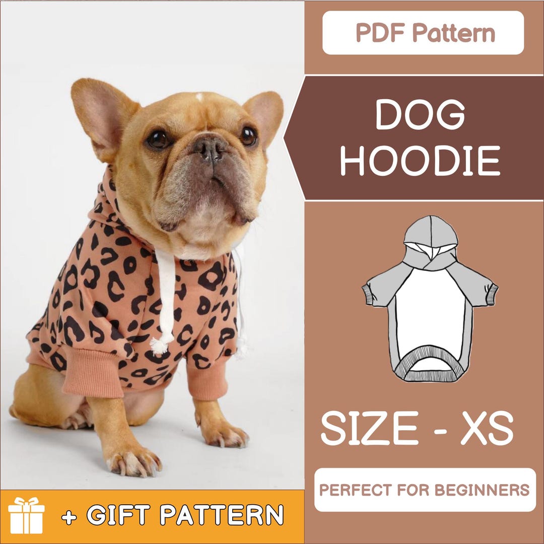 Dog Hoodie Sewing Pattern PDF Instant Download DIY Pet Hoodie Pattern ...
