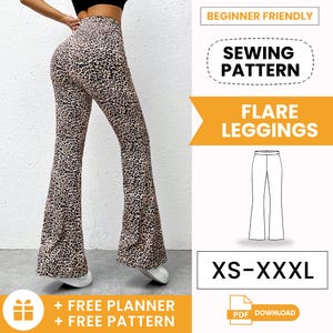 Schnittmuster Hosen für Frauen | Schlaghose Schnittmuster | Frauen Schnittmuster | Loungewear Hosen- Schnittmuster | Anfänger Schnittmuster
