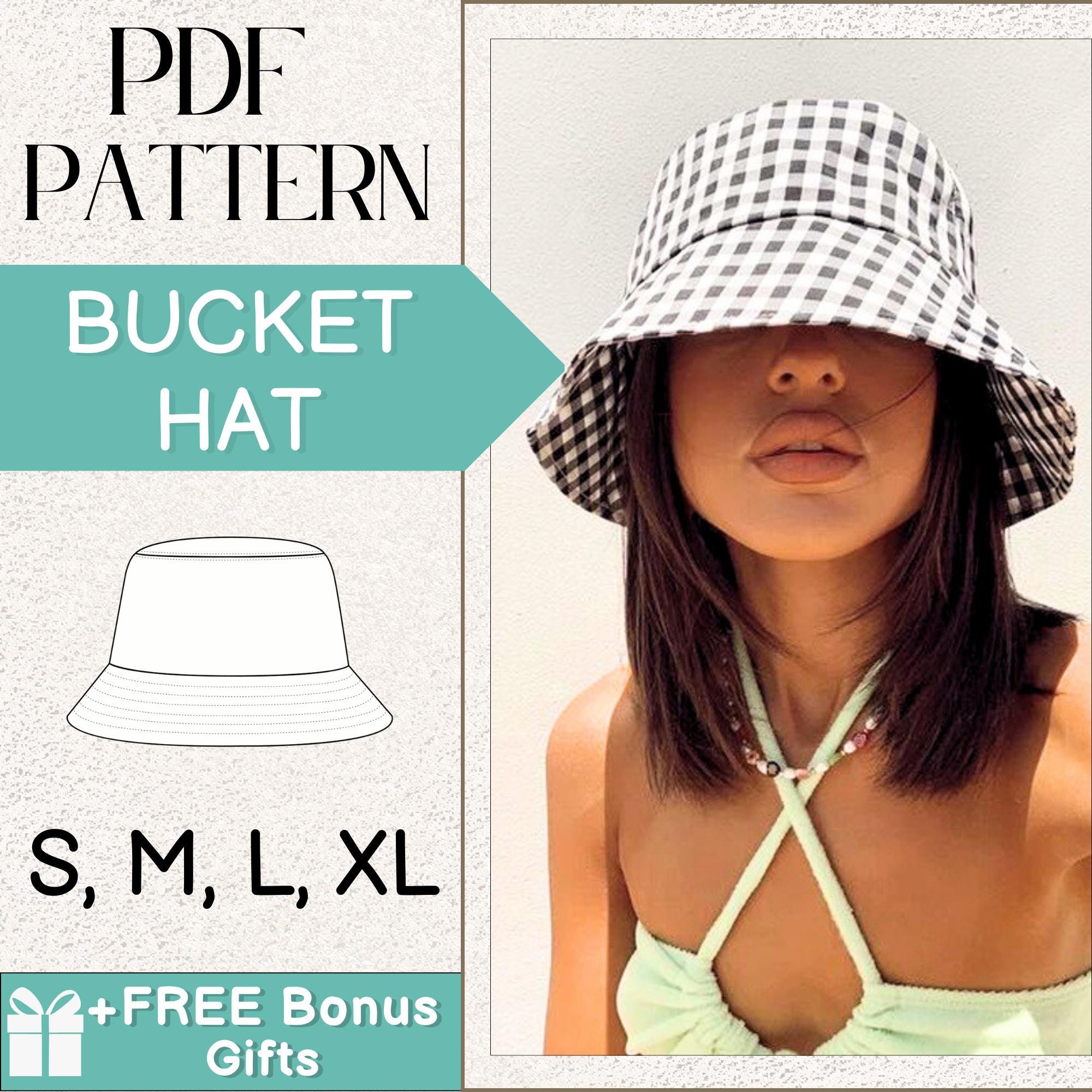 SEWING Bucket Hat Pattern PDF | Summer Hat Sewing pattern | 4 Sizes | Easy Bucket Hat Pattern | Instant Download Pattern | Sewing Patterns