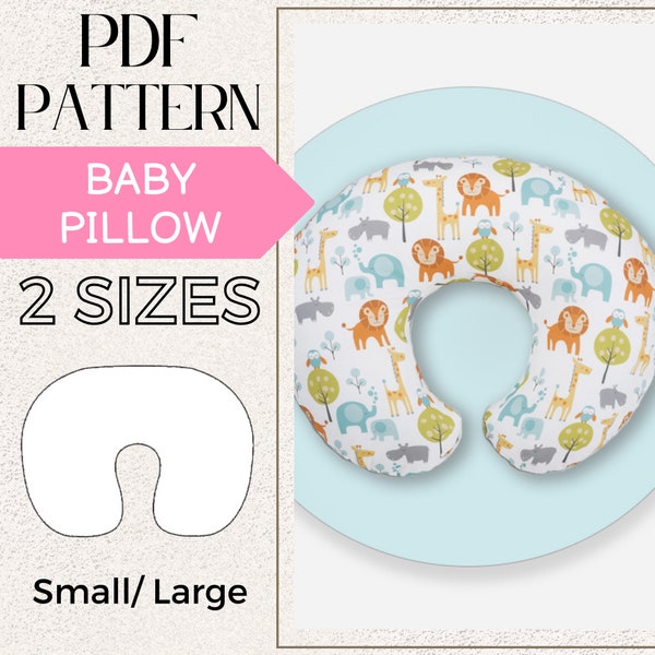 SEWING PATTERN Baby Nursing Pillow, Pattern Sewing, Baby Pillow Slipcover, PDF A4, One Size,  Instant Download, Printable