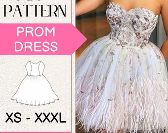 Women Wedding Dress Sewing Pattern | Dress Sewing Pattern | Women Sewing Patterns | Prom Dress Pattern | Women Sewing Pattern | Mini Dress