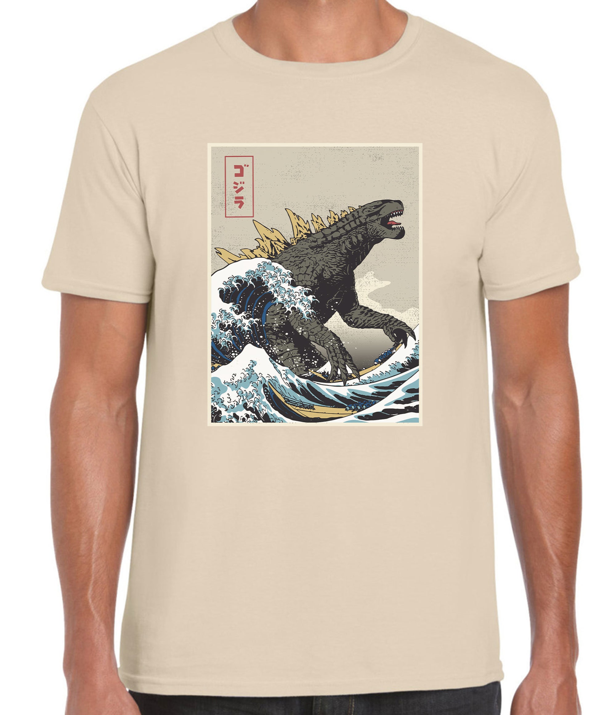 Discover The Great Godzilla off Kanagawa Unisex, The Great Wave Hokusai and Godzilla T-shirt