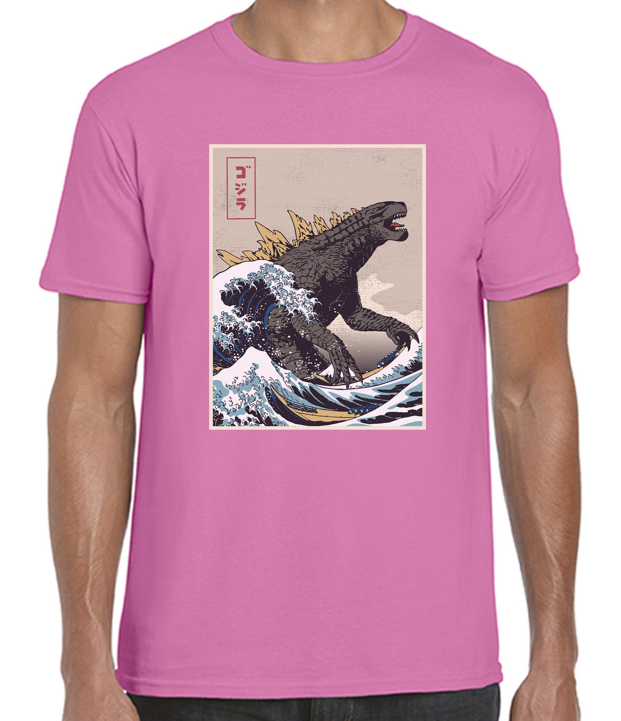 Discover The Great Godzilla off Kanagawa Unisex, The Great Wave Hokusai and Godzilla T-shirt