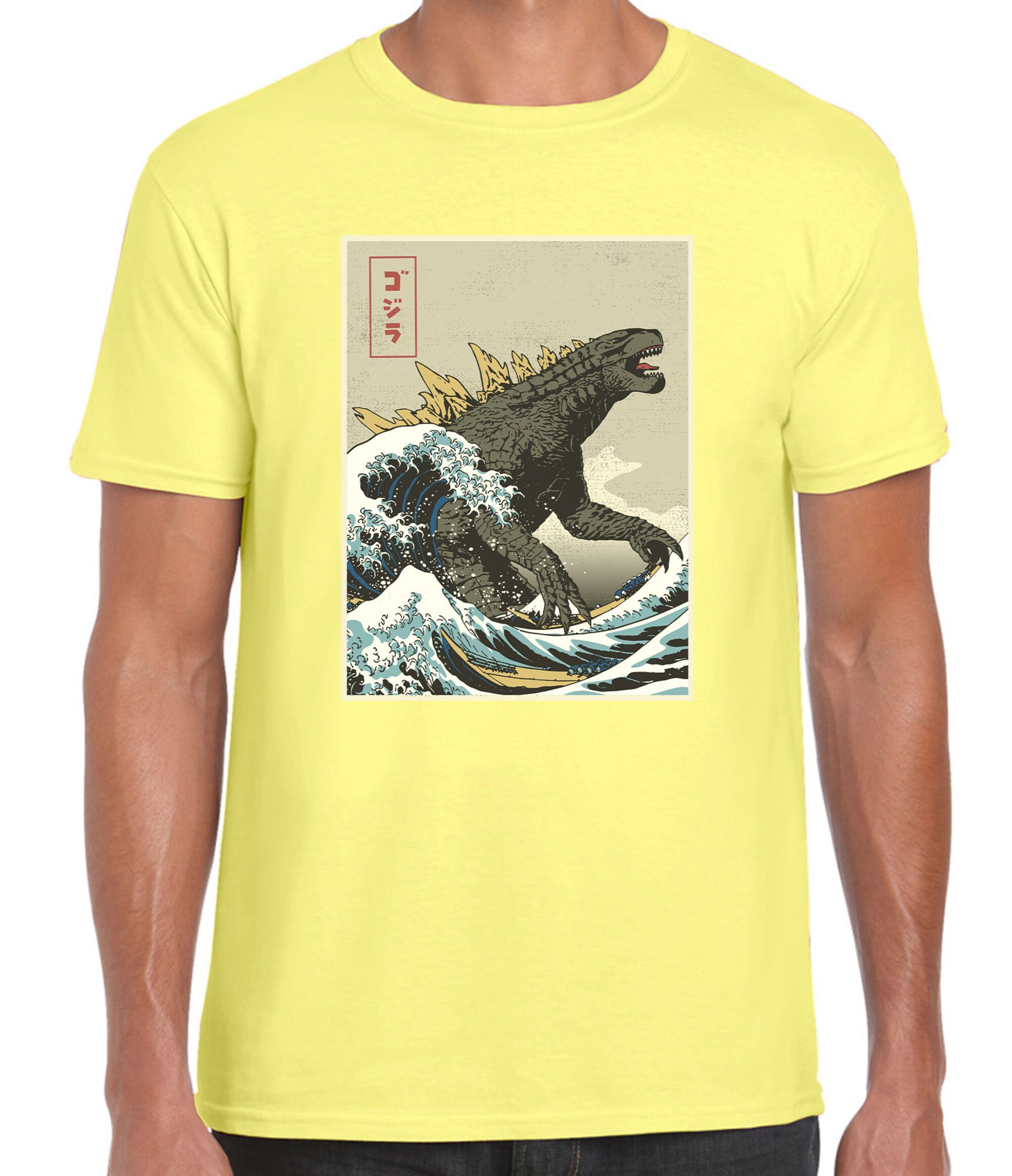 Discover The Great Godzilla off Kanagawa Unisex, The Great Wave Hokusai and Godzilla T-shirt