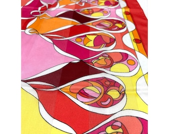 Sciarpa italiana colorata vintage mod contemporanea realizzata in Italia anni '80/'90