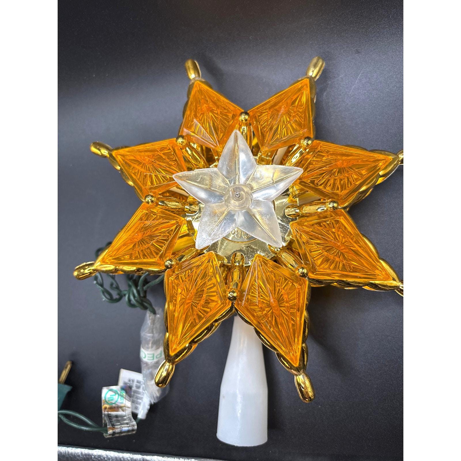 Holiday Time 10-Light 5-Point Star Tree Topper Steady Burning or Blinking with Original Box