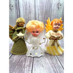 Vintage Angels Set of Three Figurines Ornaments Assorted Styles Retro MCM Holiday