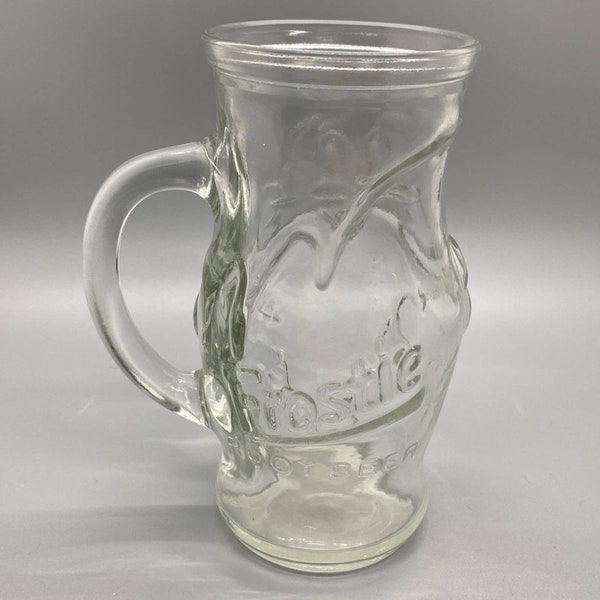 Frostie Elf Root Beer Mug Glass Soda Pop Beverage Embossed Vintage MCM 1970s