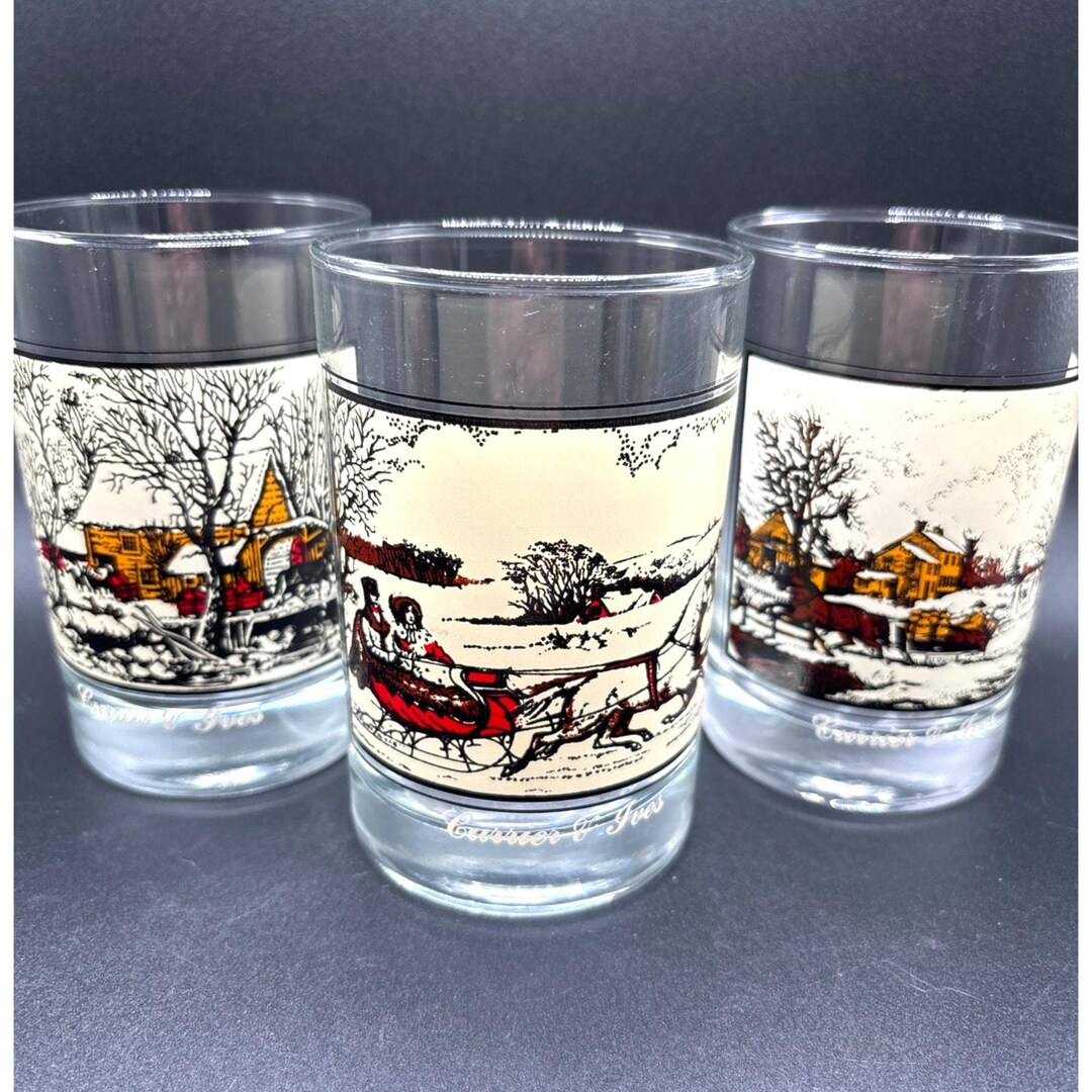 Currier And Ives Glasses