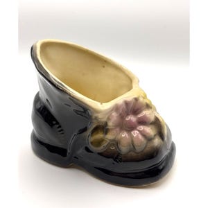 Vintage MCM Shawnee Pottery babyschoentje mini laarsje plantenbak MCM decoratief decor