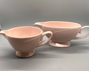 Serenade door Homer Laughlin Pink Jus/Sauskom en Creamer Vintage jaren 1930/1940