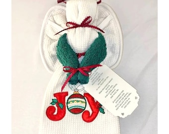 JOY Angel Towel-Toalla de mano, agarradera y toallita Vintage