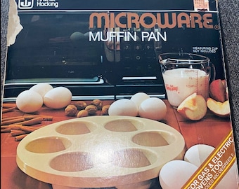 Anker Hocking Mikrowelle Muffin Backform 1980er Jahre