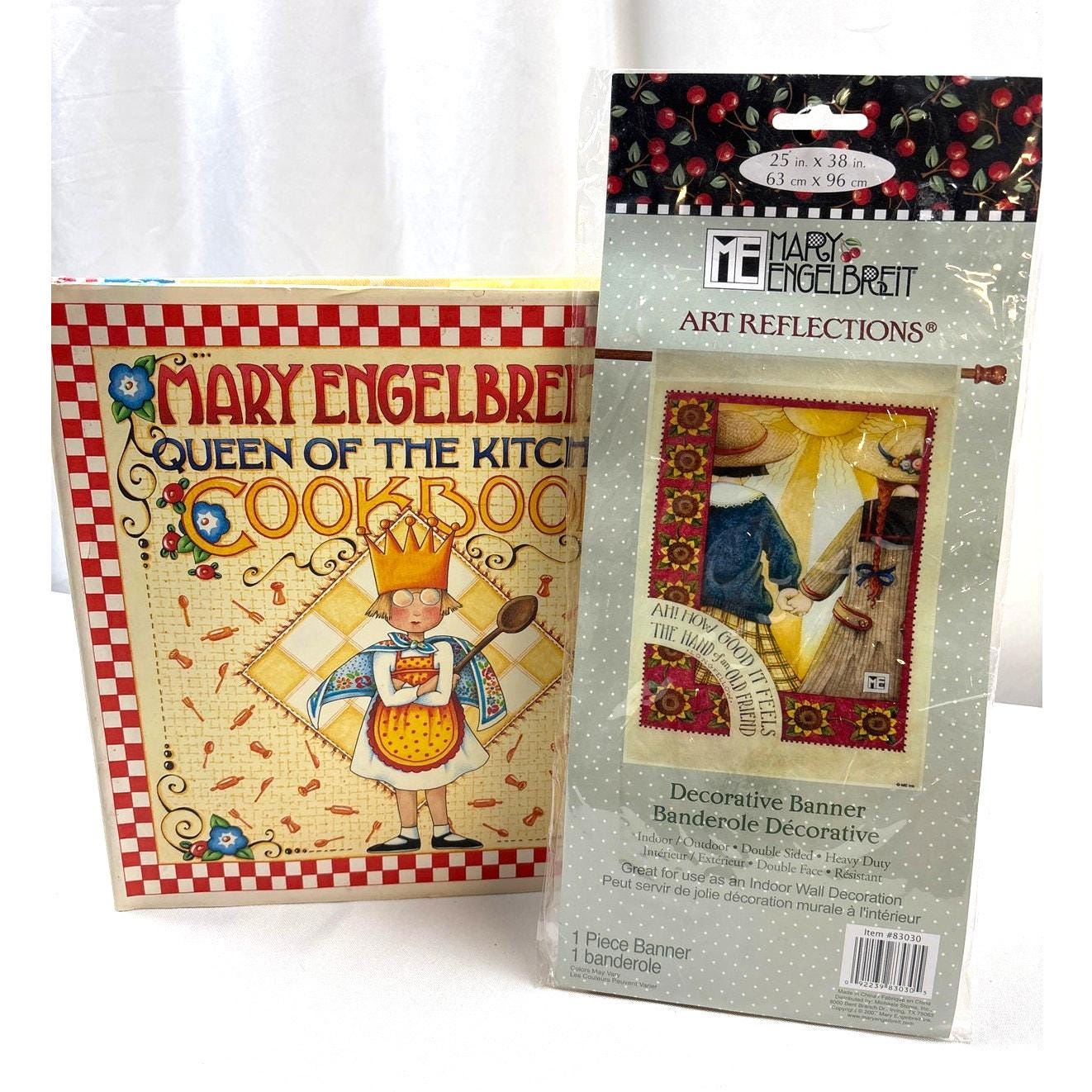 Mary Engelbreit Bless Our Home Floral Tapestry Bannerette – Blue, 13x18 Inches