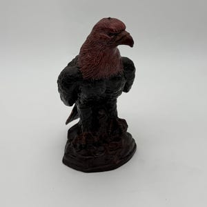 Vtg. RED MILL Orig. Eagle Statue 7.5” Signed PAT Handcrafted From Pecan Shells