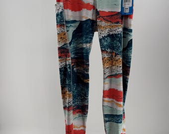 Women’s Columbia OMNI-WICK Sportswear Calecon Leggings LARGE Retro Beach Style