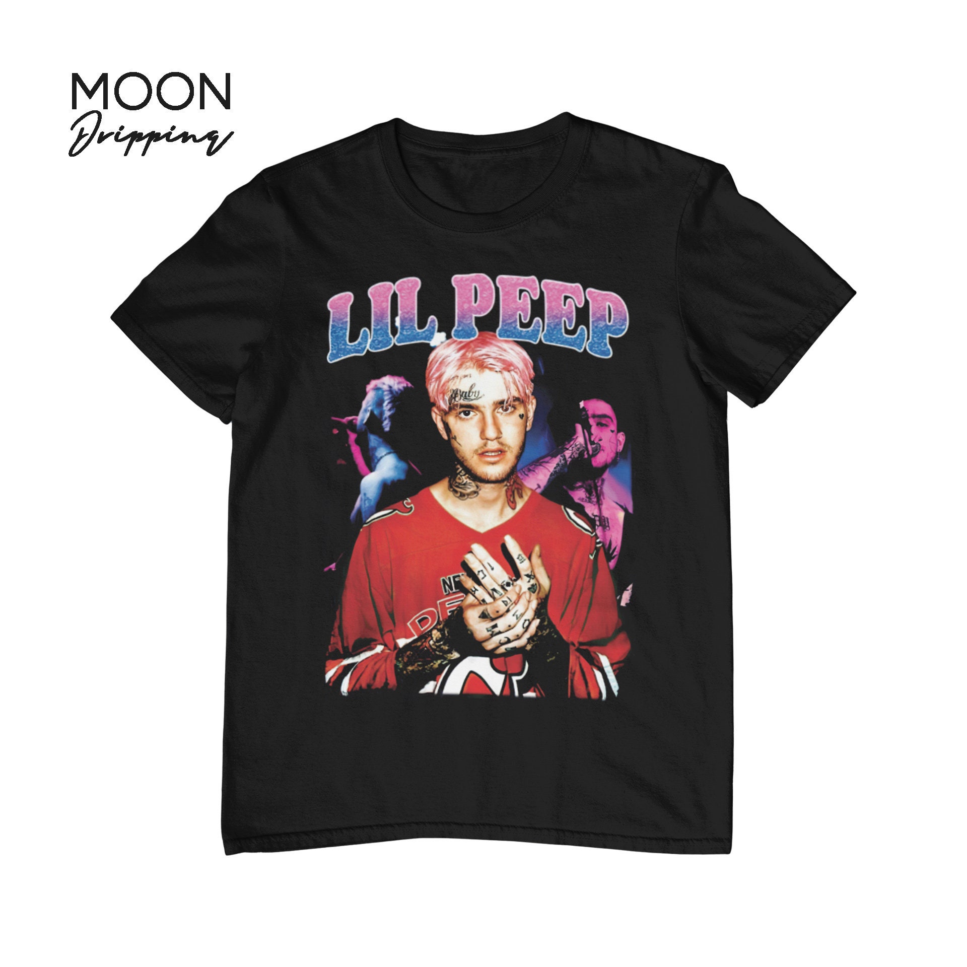 Lil Peep autograph t tee shirt S M L XL XXL+ Over when you're