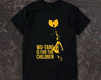 Retro Wu-tang is voor de kinderen zwart unisex T-shirt