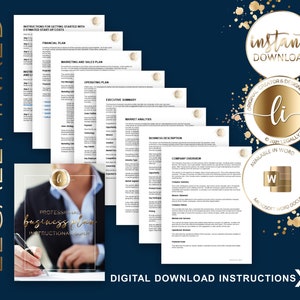 Pode incluir: Um download digital de um guia instrutivo para um plano de negócios profissional. O guia está disponível em um documento do Microsoft Word e inclui seções para o plano financeiro, o plano de marketing e vendas, o plano operacional, o resumo executivo, a análise de mercado, a descrição do negócio e a visão geral da empresa. O guia está disponível para download instantâneo.