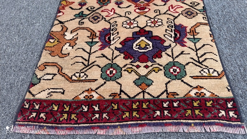 Oushak Rug #MG-66 Turkish Rug Antique Rug Doormats Handmade Rug Woven Carpet,Vintage Antique Mats 4.5 x 7.7feet