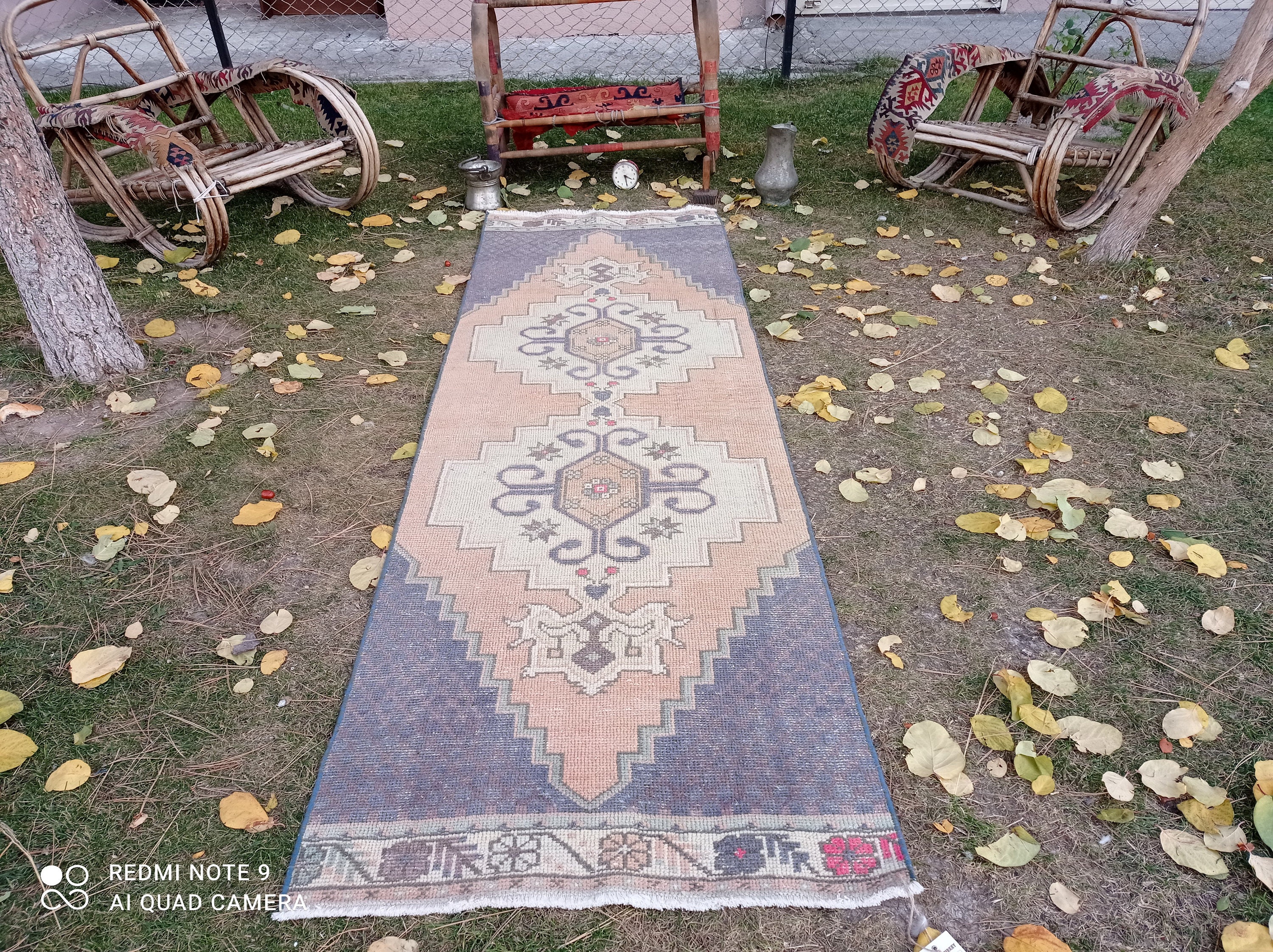 Pink Anatolian Hallway Rug: 3x8 Vintage Faded Runner - Etsy