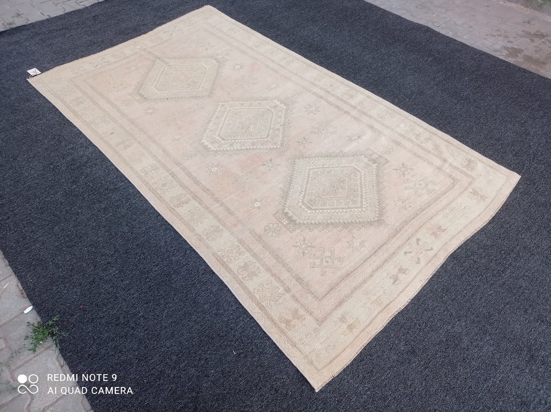 5x8 Oushak Rug,5x8 Turkish Rug, 4'9x8'3 Pink-brown Rug, Office Rug ...