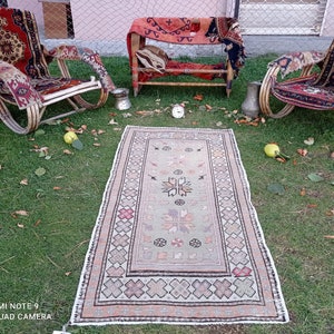 Green Anatolian Rug, 3x5 Turkish Rug, Handwoven Rug, 3x5 Area Rug, Oushak Rug, Vintage Rug, 3x5 Kitchen Rug, #MG-646