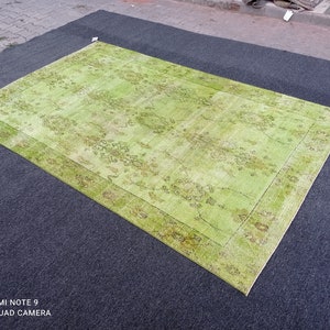 5x8 oushak rug,5x8 turkish rug, 5&#39;2x8 green rug, office Rug, Anatolian Rug, 5x8 outdoor Rug, Vintage Rug, 5x8 Handmade Rug, #MG-1438