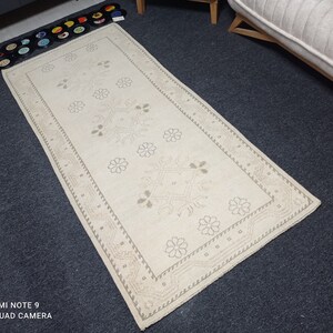 2x12インチのヴィンテージトルコ製ウシャックランナーラグ：手織り