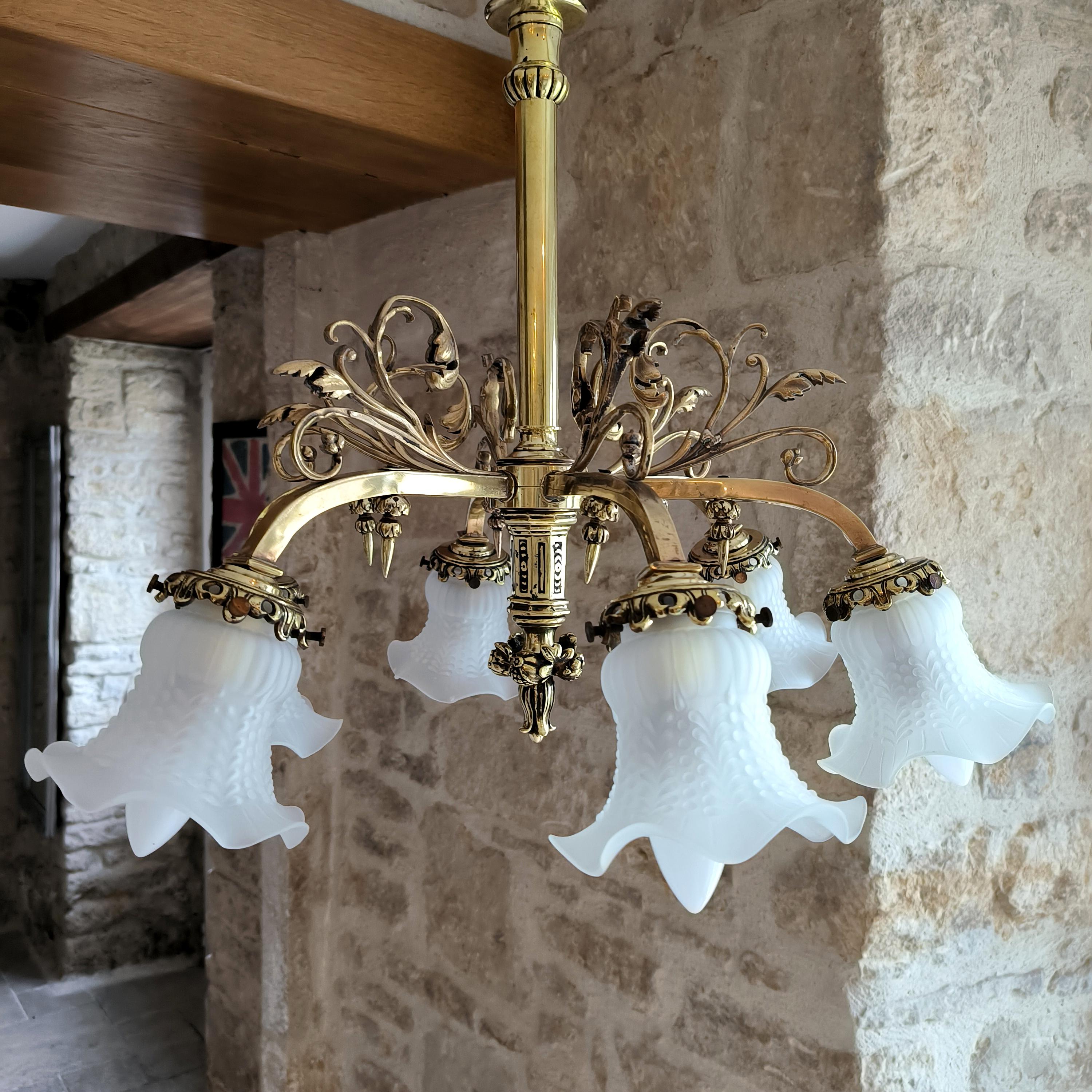 Early 1900's ceiling light - Etsy 日本