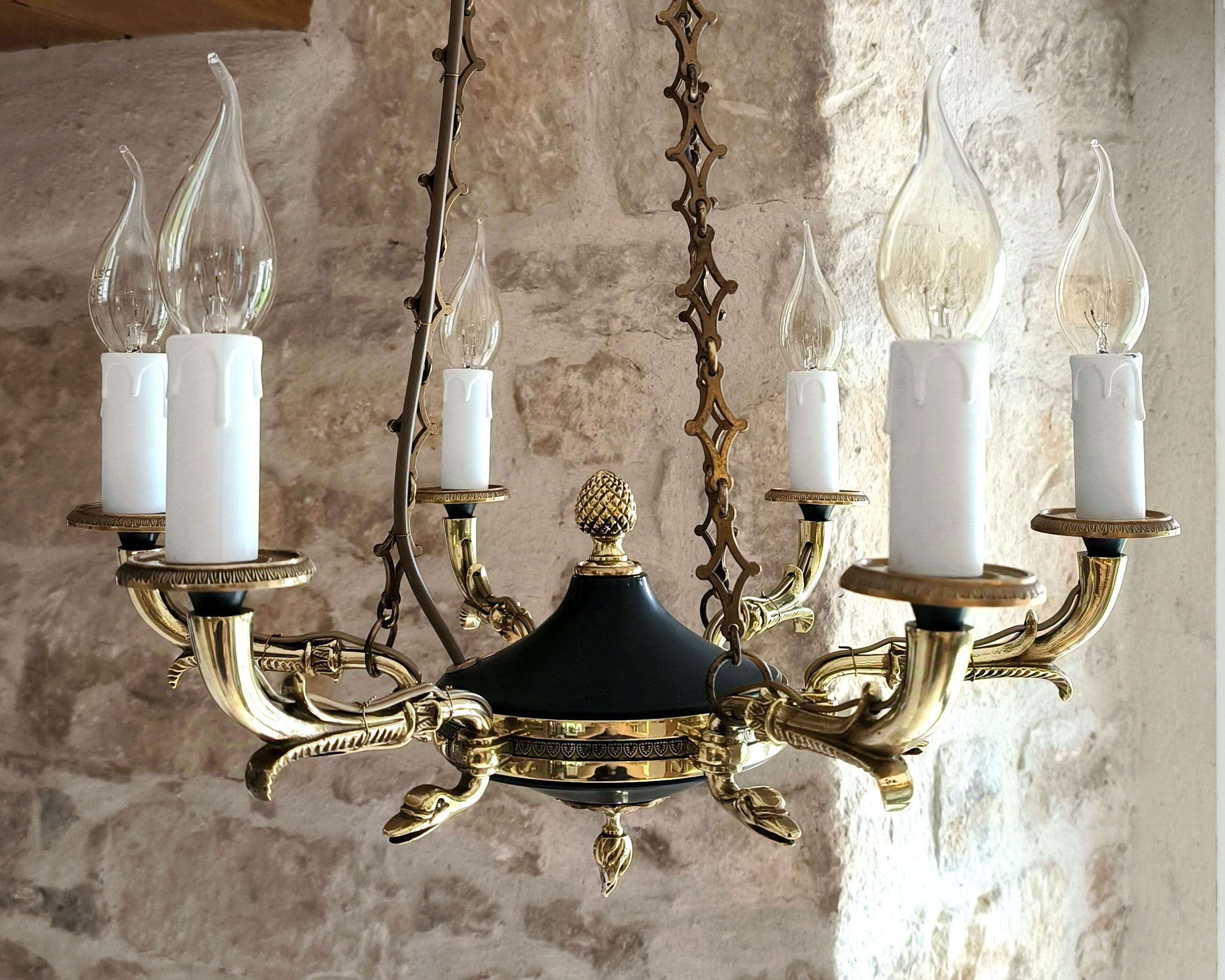 ヴィンテージ、フランス製、エンパイアスタイル、6ポジション