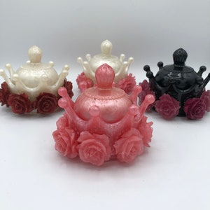 Crown Box - (crown w/top only) - Crown container, ring holder, nightstand container, trinket box, house decor