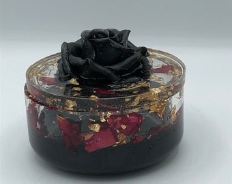 RosePrint Trinket Box - Makeup Accessories - Rose, Rose Petals, candy dish, change holder, ring box, nightstand box