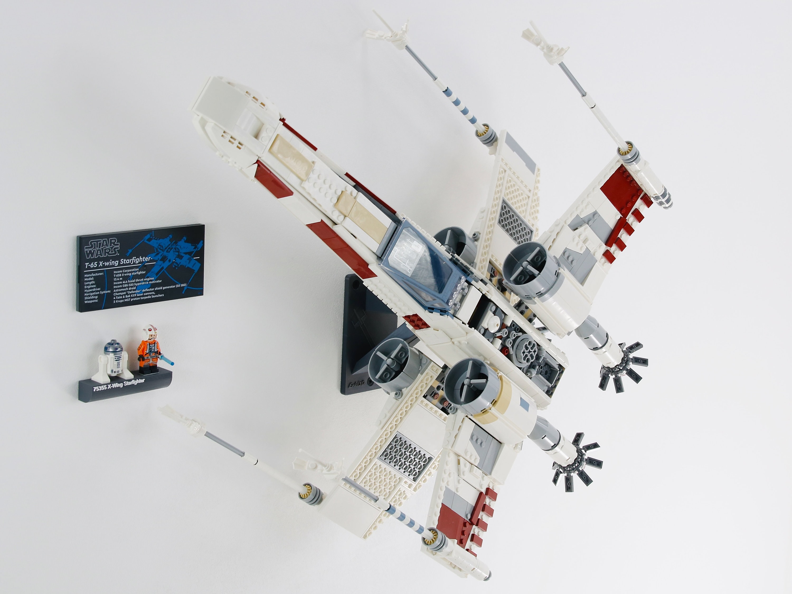 Wall Mount (2) for LEGO X-wing Starfighter UCS 75355 Star Wars