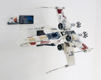 Wall Mount (1) for LEGO X-Wing Starfighter 75355 UCS Star Wars (with Wing Sag Correction Adaptors)