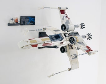 Wall Mount (1of2) for LEGO X-Wing Starfighter 75355 UCS Star Wars (with Wing Sag Correction Adaptor)