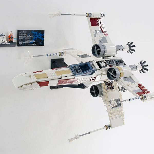 Wandhalterung (1) für LEGO X-Wing Starfisher 75355 UCS Star Wars (mit Flügel-Durchhang-Korrekturadapter)