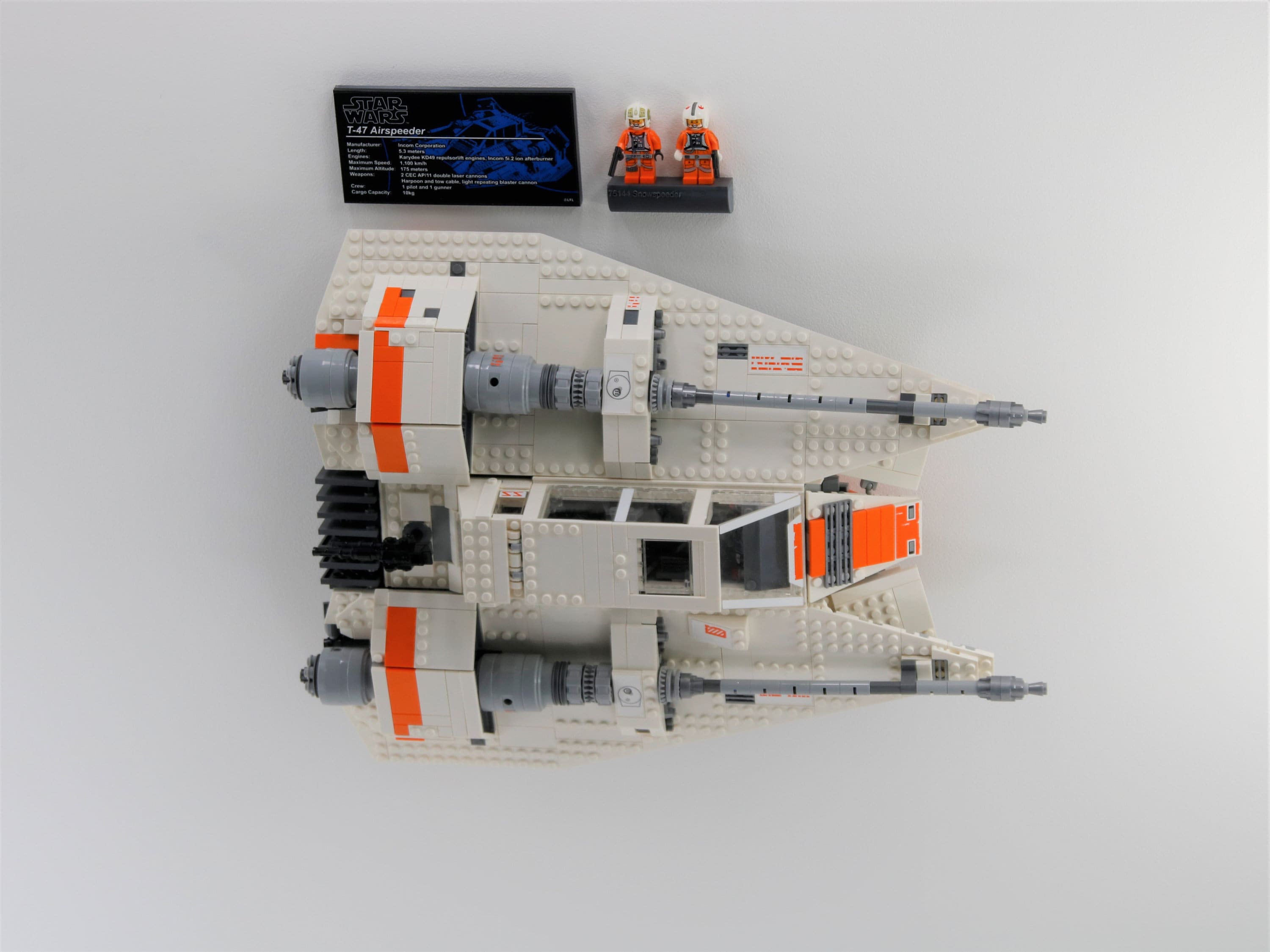 Wall Mount for LEGO Star Wars Snowspeeder 75144 UCS - Display