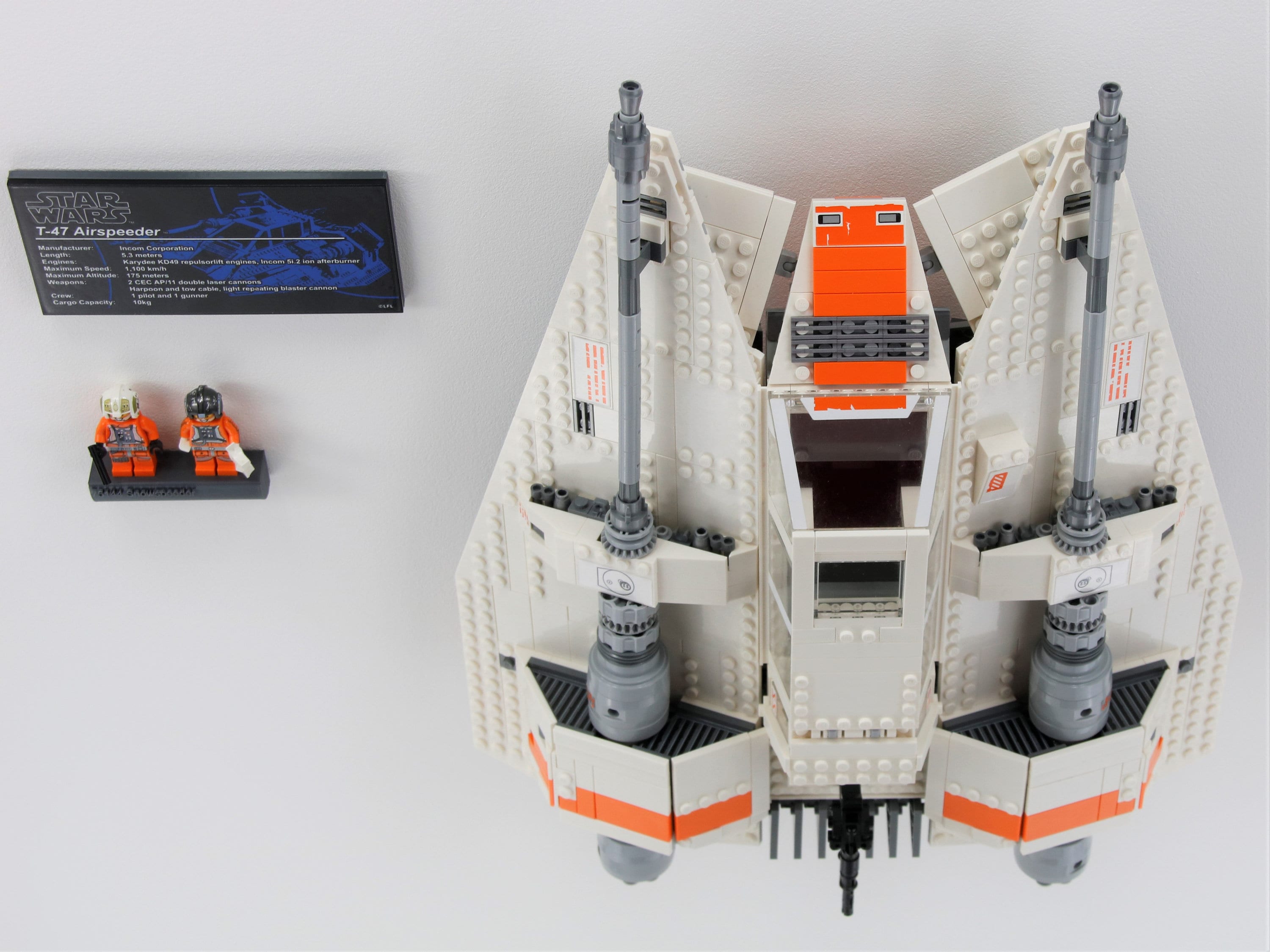 Wall Mount for LEGO Star Wars Snowspeeder 75144 UCS - Display